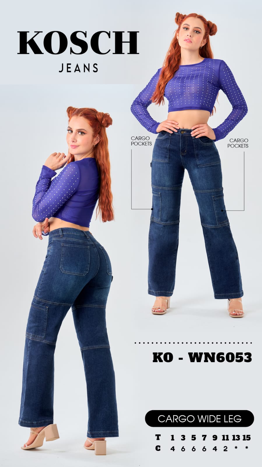 Kosch jeans marine cargo KO 6053