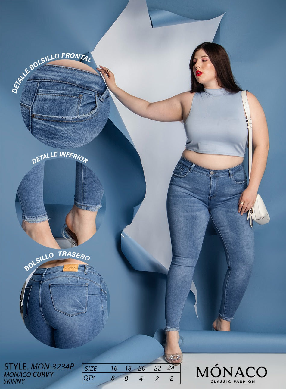 Mónaco curvy jeans skinny MON 3234